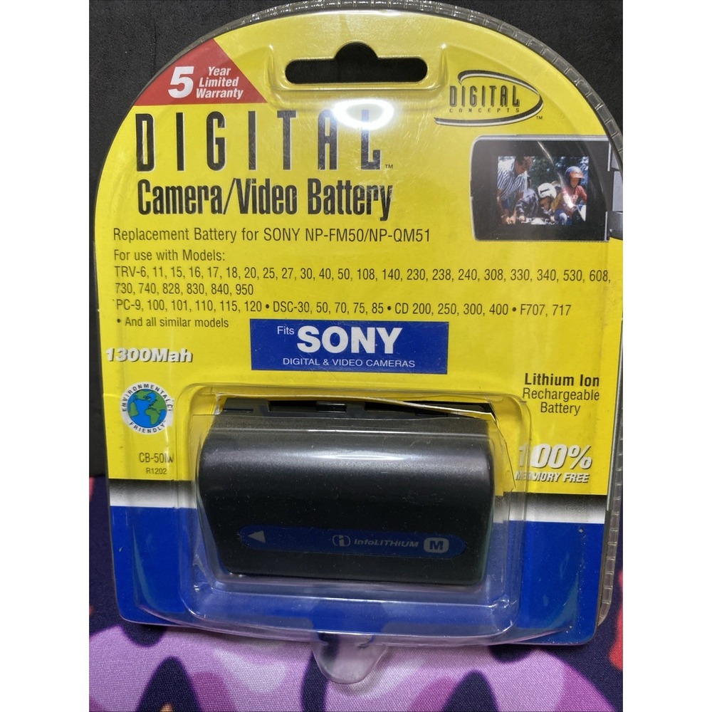 Digital Concepts Battery for Sony NP-FM50 Camera Battery C3
